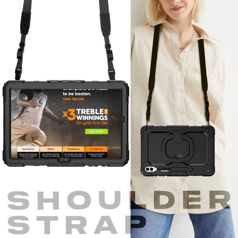 Coque Samsung Galaxy Tab S10 Ultra / S9 Ultra Protection Premium avec Bandoulière