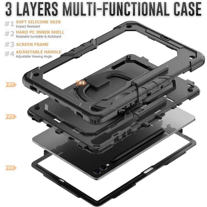 Coque Samsung Galaxy Tab S10 Ultra / S9 Ultra Protection Premium avec Bandoulière