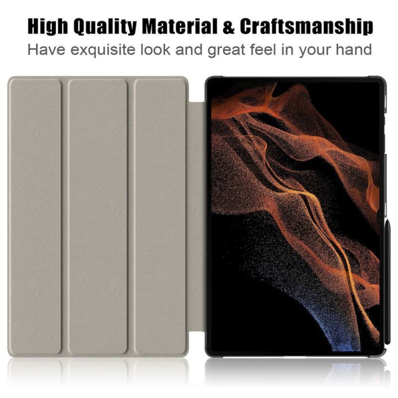 Smart Case Samsung Galaxy Tab S10 Ultra / S9 Ultra Support Tri-pli Anti-chute