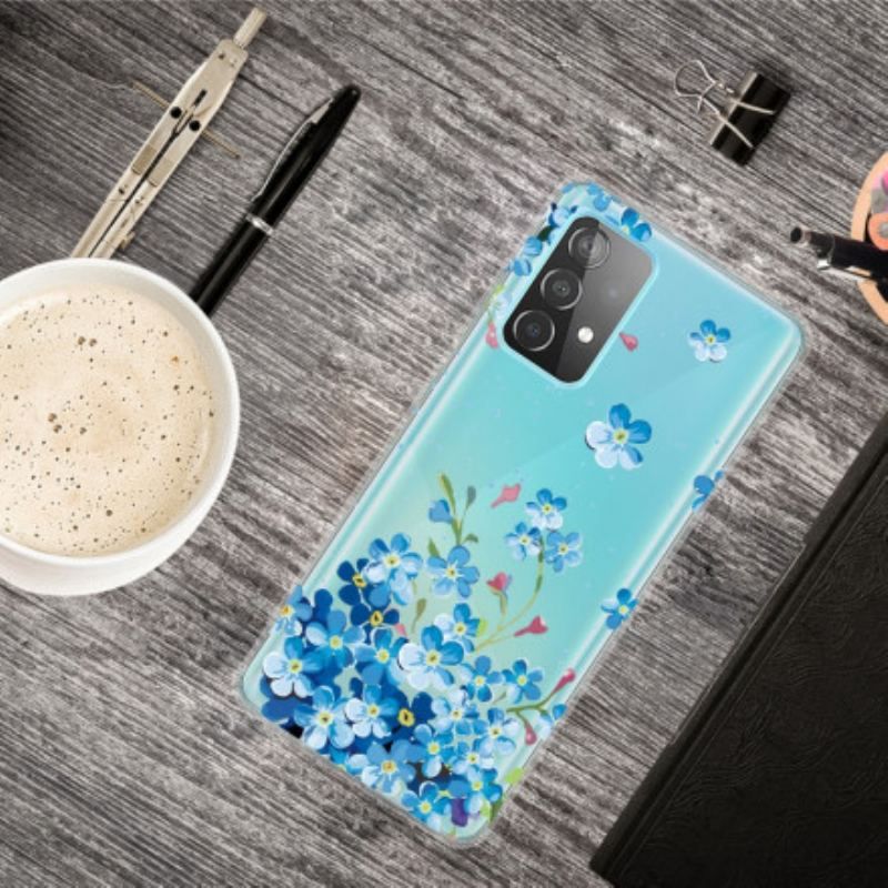 Coque Samsung Galaxy A52 4G / A52 5G / A52s 5G Fleurs Bleues