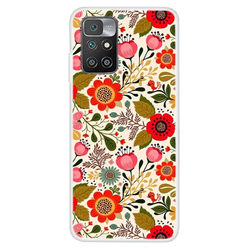 Coque Xiaomi Redmi 10 Fleurs Colorées