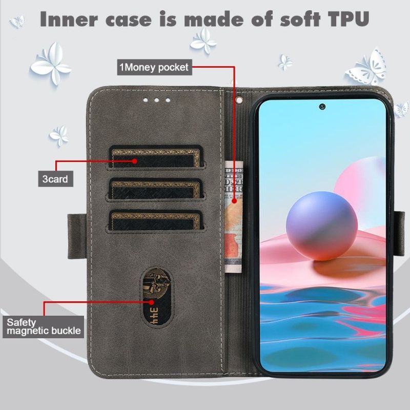 Housse Xiaomi Redmi 10 illustration chat effet cuir
