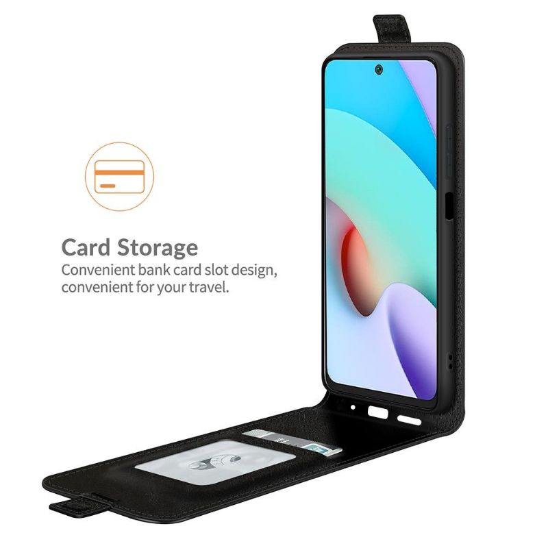 Housse Xiaomi Redmi 10 simili cuir avec rabat vertical