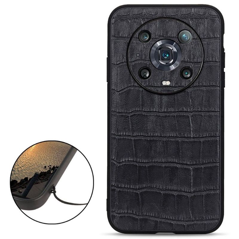 Coque Honor Magic 4 Pro Chic aspect peau de croco