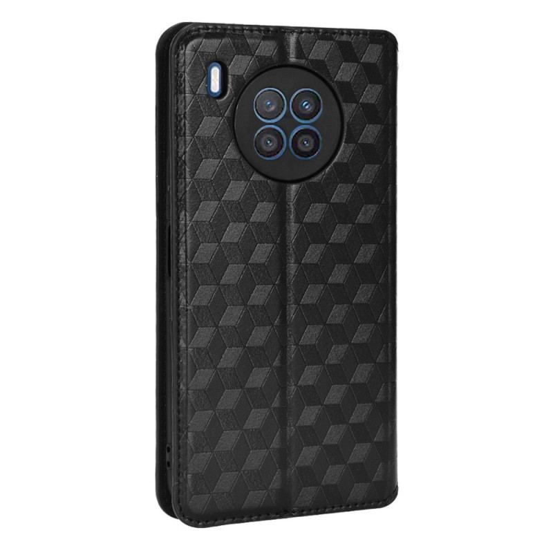Flip Cover Honor 50 Lite / Huawei Nova 8i Effet Cuir Diamant