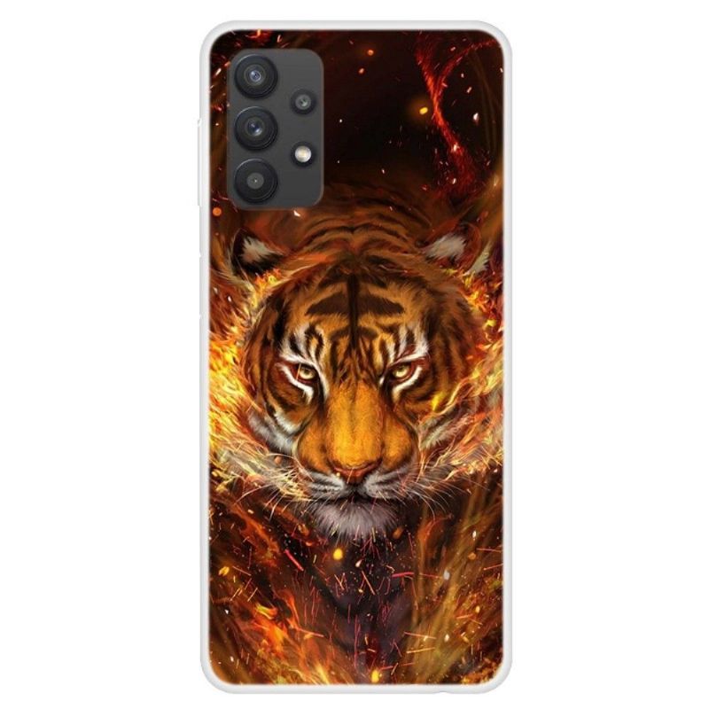 Coque Samsung Galaxy A32 4G Tigre de feu