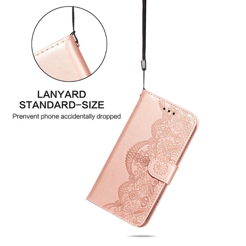 Housse Samsung Galaxy A32 4G Design Dentelle simili cuir