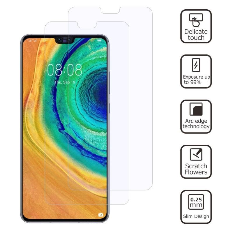 Huawei Mate 30 - Pack de 2 films en verre trempé
