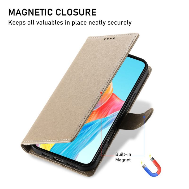 Housse Realme 14 Pro 5G Effet Cuir Uni avec Lanière