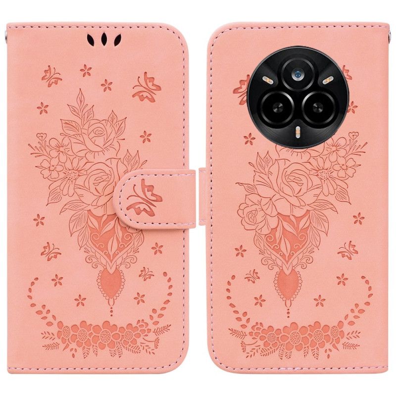 Housse Realme 14 Pro 5G Effet Daim Roses