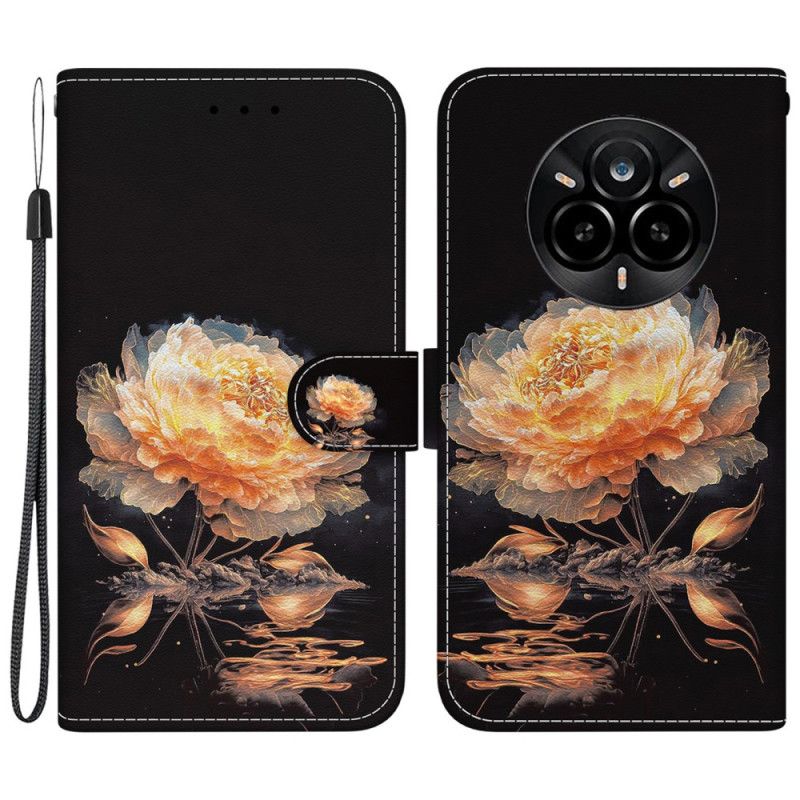 Housse Realme 14 Pro 5G Pivoine Dorée