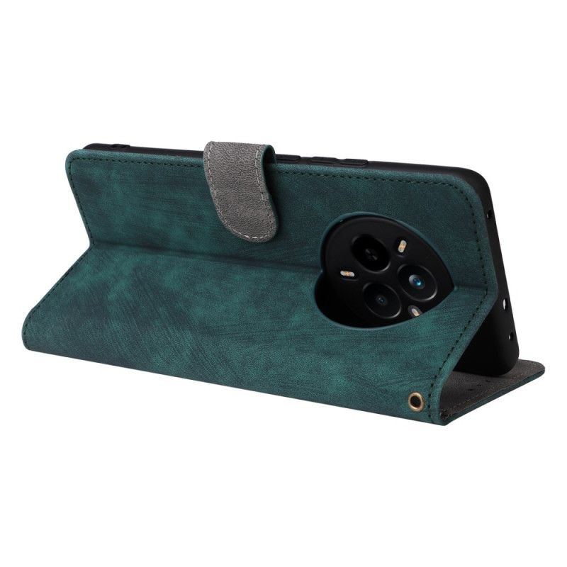 Housse Realme 14 Pro 5G Protection RFID Effet Daim avec Lanière