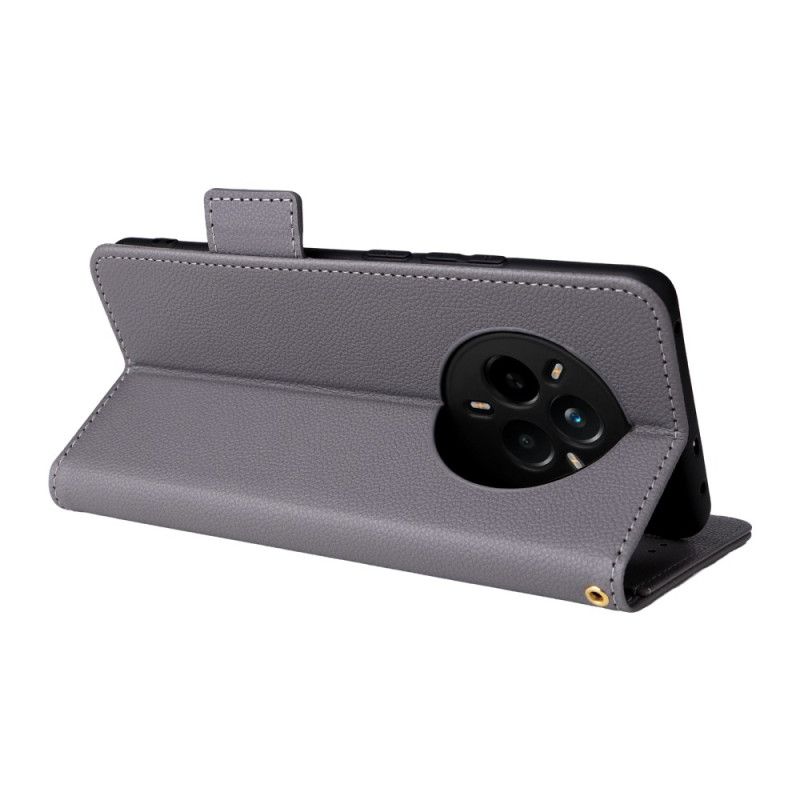 Housse Realme 14 Pro 5G Simili Cuir Litchi à Lanière