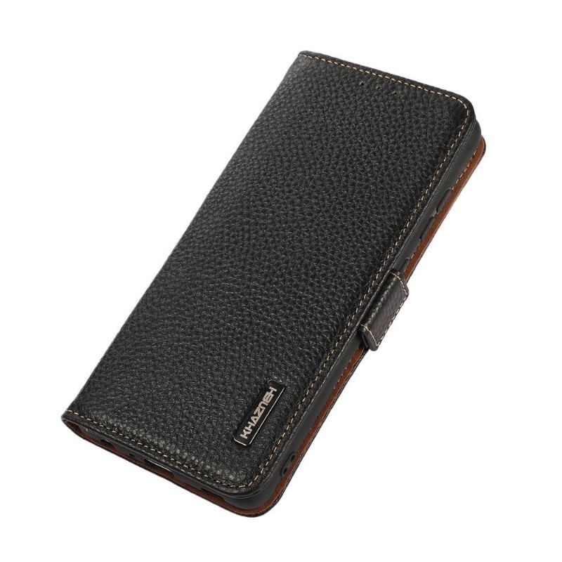 Housse Samsung Galaxy M52 5G Cuir Brillant Grainé KHAZNEH