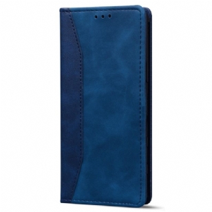Flip Cover iPhone 14 Effet Cuir Business Bicolore