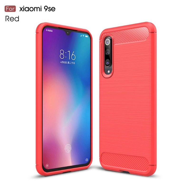 Xiaomi Mi 9 SE - Coque gel brossé carbone