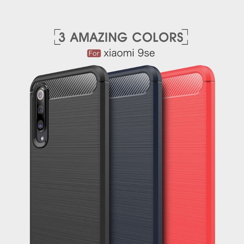 Xiaomi Mi 9 SE - Coque gel brossé carbone