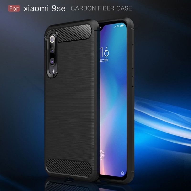 Xiaomi Mi 9 SE - Coque gel brossé carbone