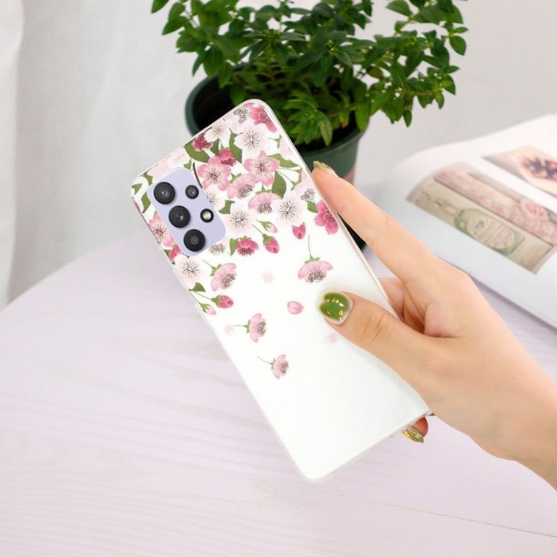 Coque Samsung Galaxy A32 5G Fluorescente Fleurs