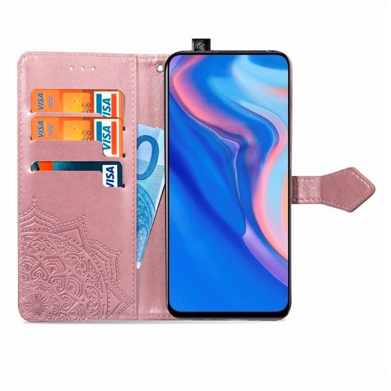 Honor 9X - Housse Mandala Soleil Porte-Cartes