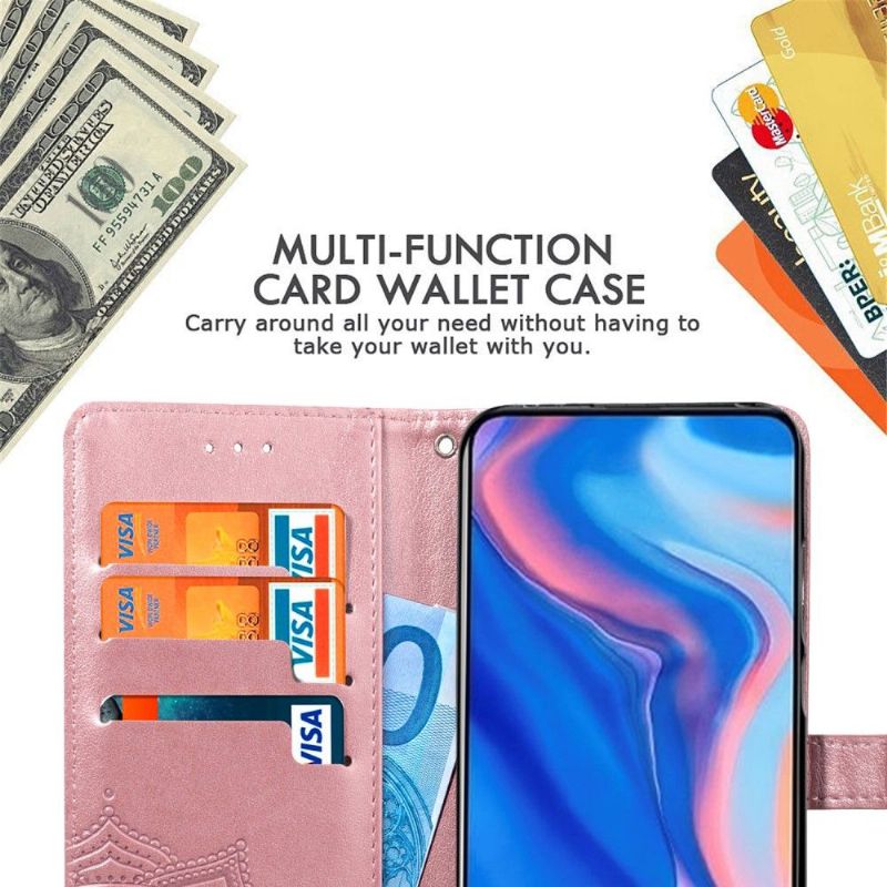 Honor 9X - Housse Mandala Soleil Porte-Cartes