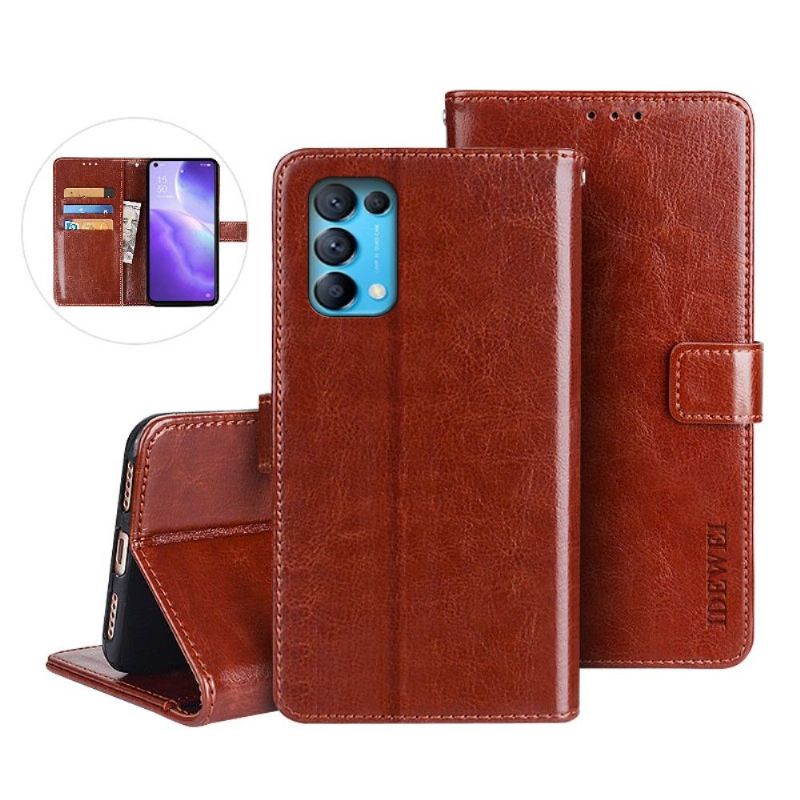Housse Oppo Find X3 Lite IDEWEI Folio Effet Cuir