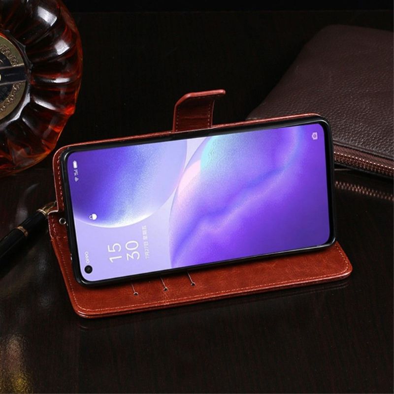 Housse Oppo Find X3 Lite IDEWEI Folio Effet Cuir