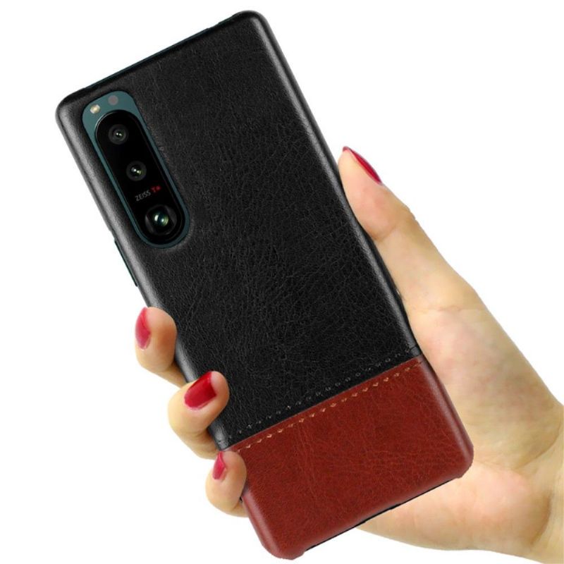 Coque Sony Xperia 5 III Imak simili cuir bicolore