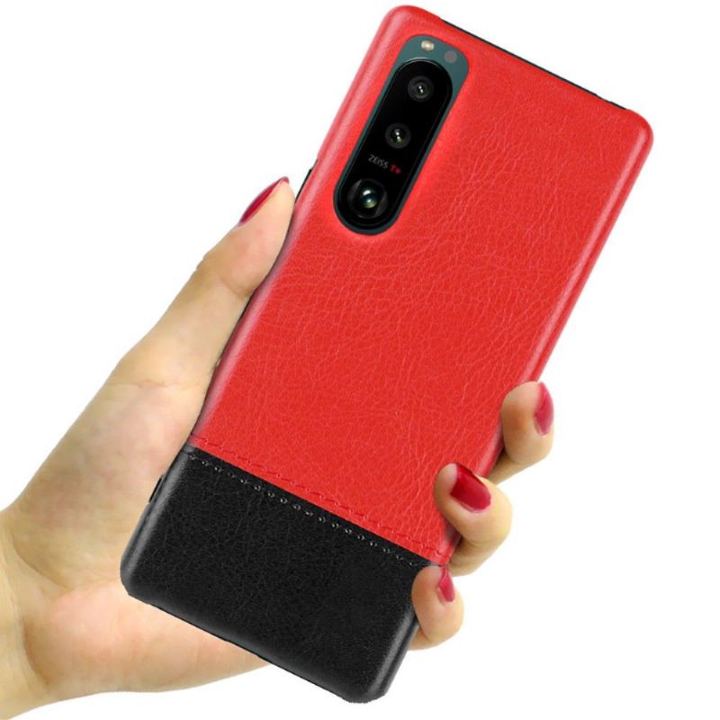 Coque Sony Xperia 5 III Imak simili cuir bicolore