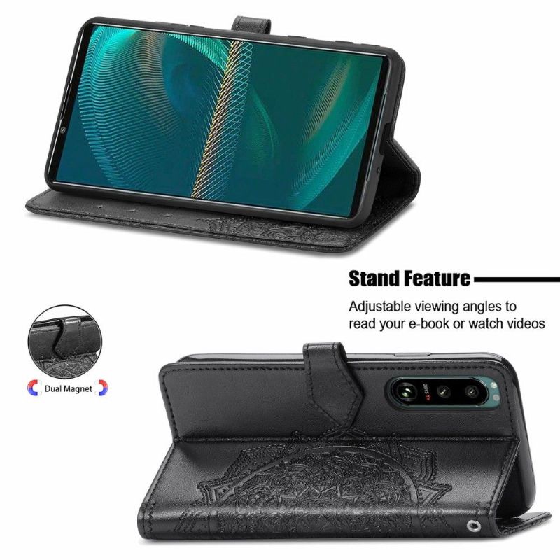 Housse Sony Xperia 5 III Mandala Porte Cartes