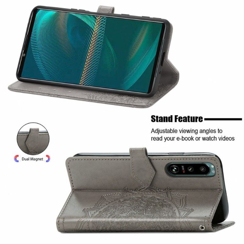 Housse Sony Xperia 5 III Mandala Porte Cartes