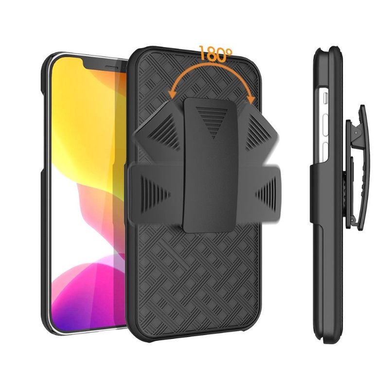Coque iPhone 12 / 12 Pro intégrale avec clip ceinture