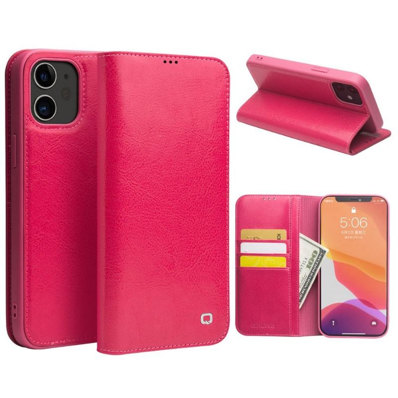 Étui iPhone 12 Pro / 12 fait main en cuir véritable
