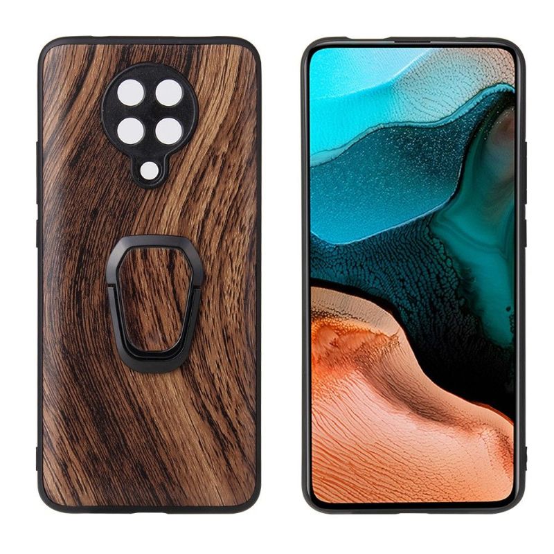 Coque Xiaomi Poco F2 Pro effet bois avec support