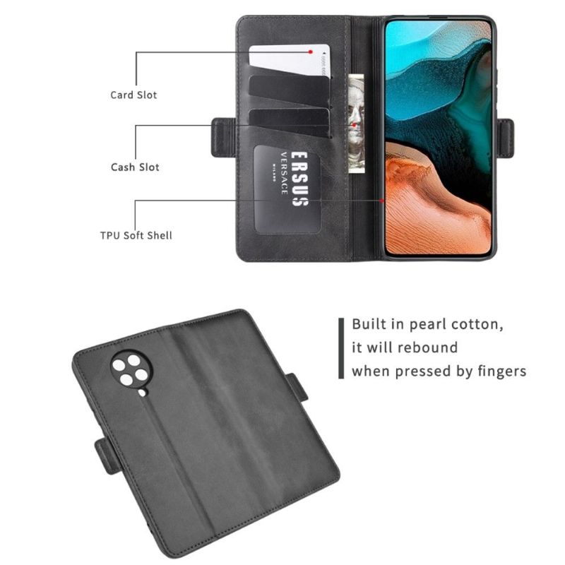 Housse Xiaomi Poco F2 Pro revêtement simili cuir mat