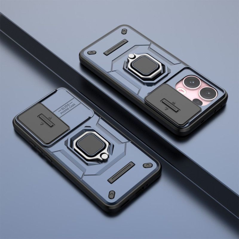 Coque Oppo Reno13 Pro 5G Ring Résistante avec Couvre-Objectif