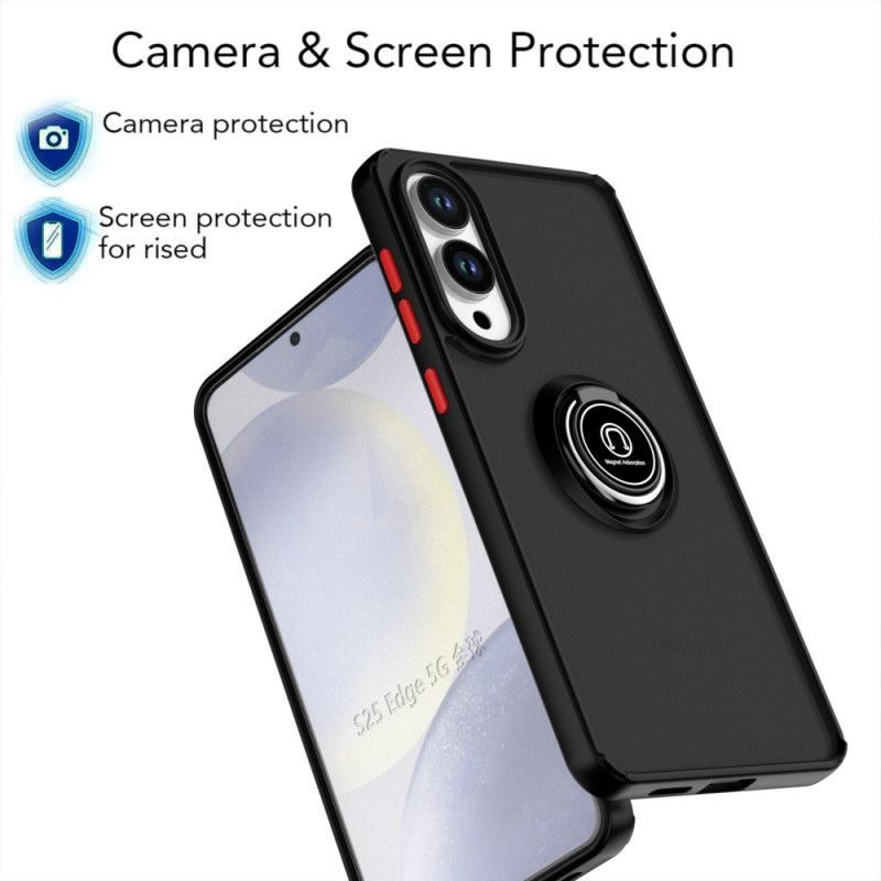Coque Samsung Galaxy S25 Edge Anneau-Support Antichoc