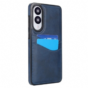 Coque Samsung Galaxy S25 Edge Effet Cuir avec Porte-Cartes