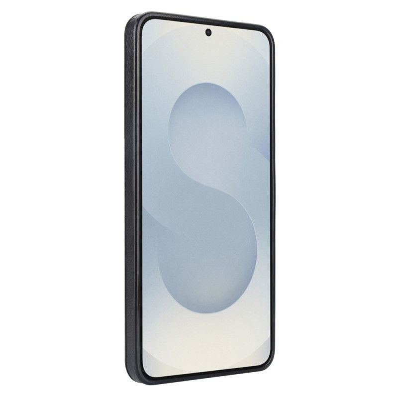 Coque Samsung Galaxy S25 Edge Effet Cuir avec Porte-Cartes