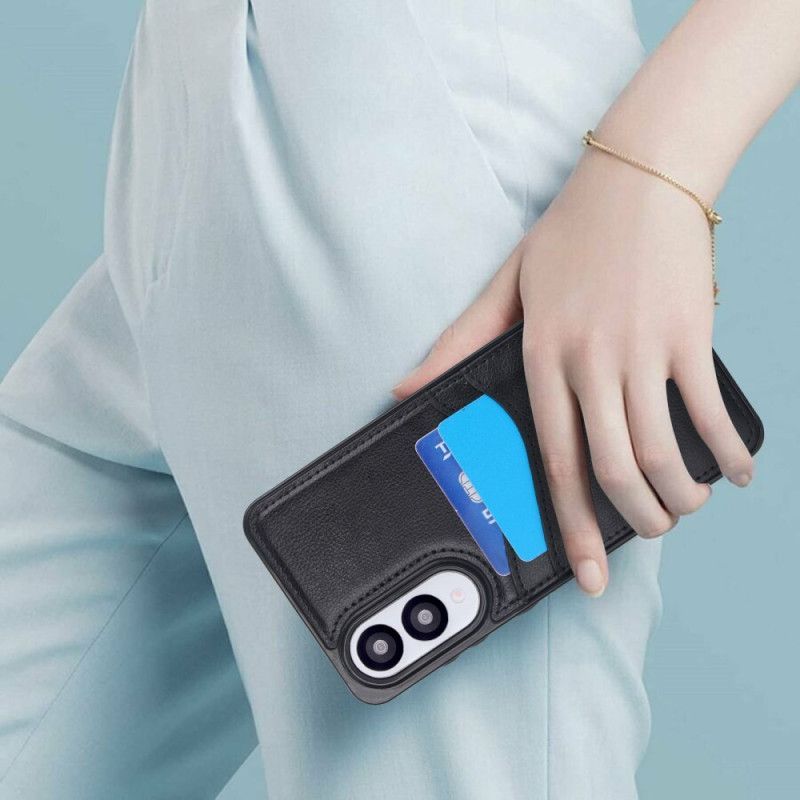 Coque Samsung Galaxy S25 Edge Effet Cuir avec Porte-Cartes