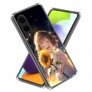 Coque Samsung Galaxy S25 Edge Fille au Tournesol