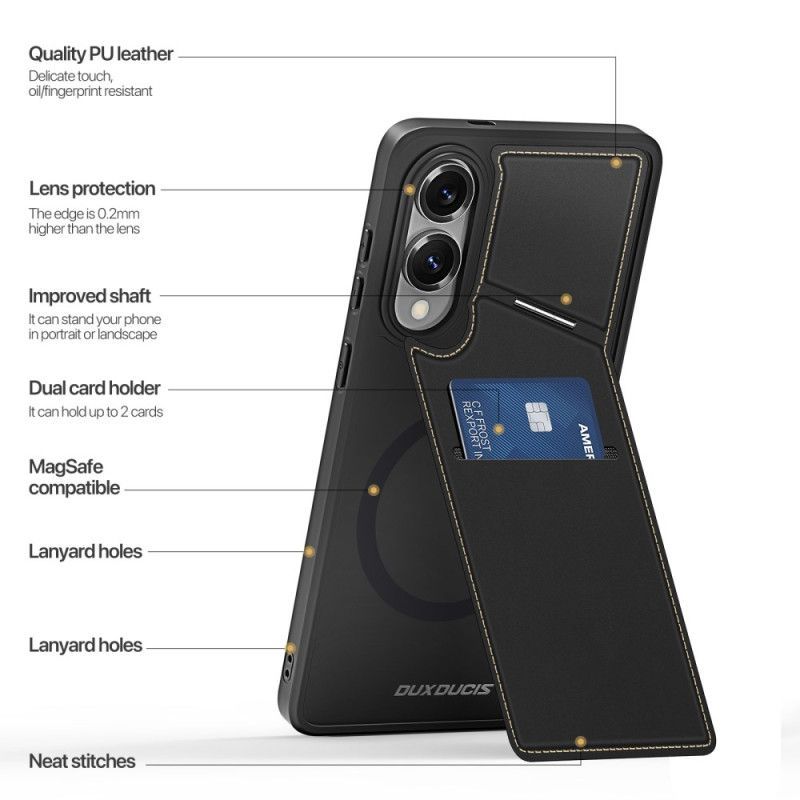 Coque Samsung Galaxy S25 Edge Magnétique avec Porte-Cartes