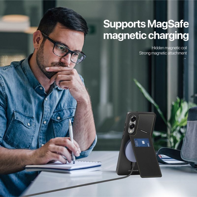 Coque Samsung Galaxy S25 Edge Magnétique avec Porte-Cartes