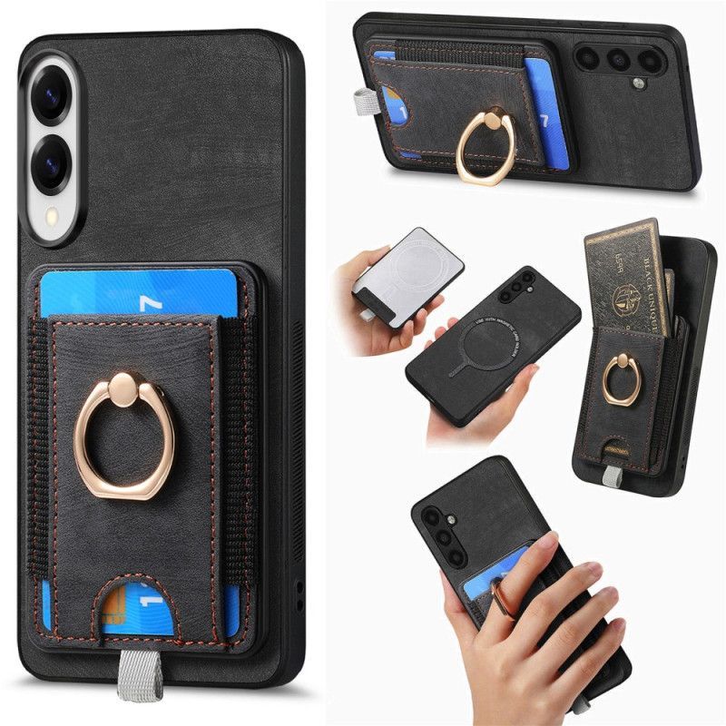 Coque Samsung Galaxy S25 Edge Magnétique avec Porte-cartes Détachable