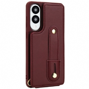 Coque Samsung Galaxy S25 Edge Porte-Cartes avec Sangle et bandoulière