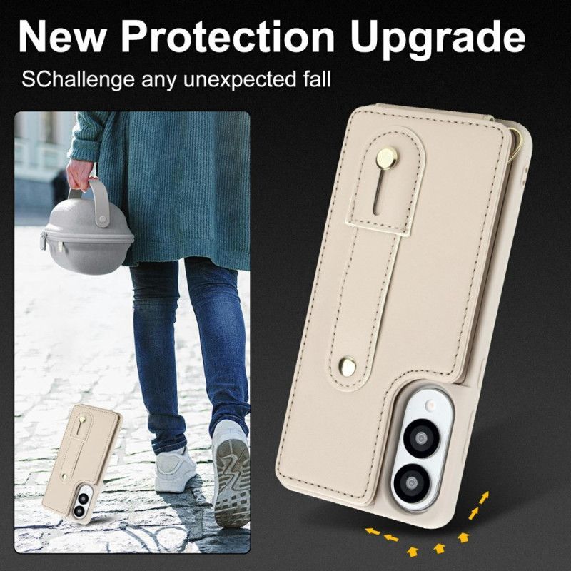 Coque Samsung Galaxy S25 Edge Porte-Cartes avec Sangle et bandoulière