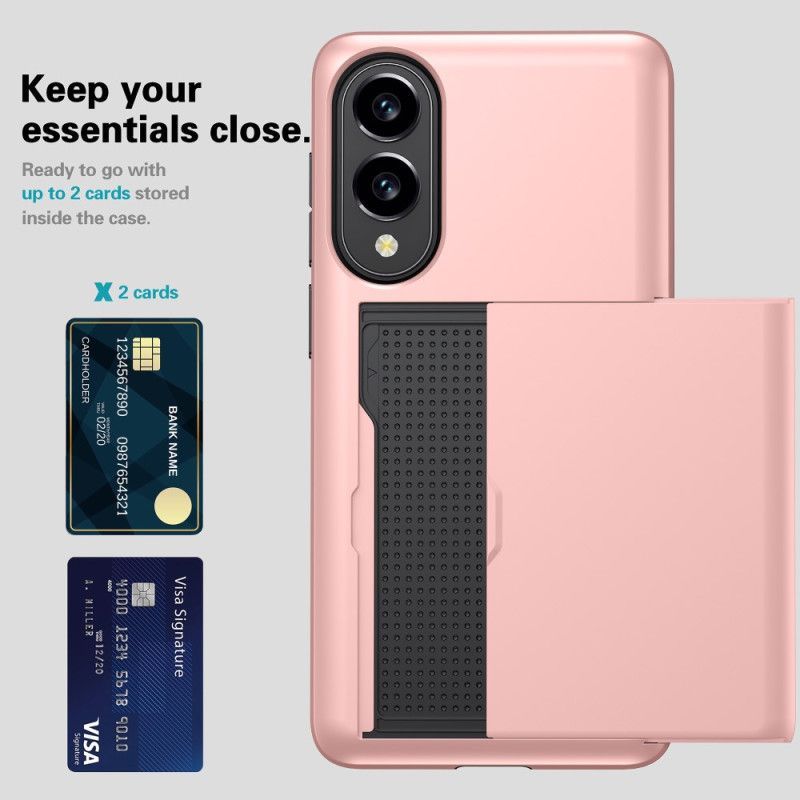 Coque Samsung Galaxy S25 Edge Porte-Cartes Coulissant