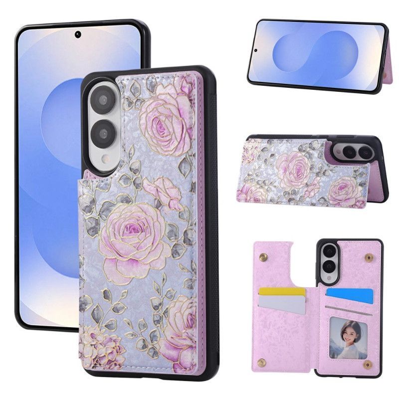 Coque Samsung Galaxy S25 Edge Porte-Cartes Floral
