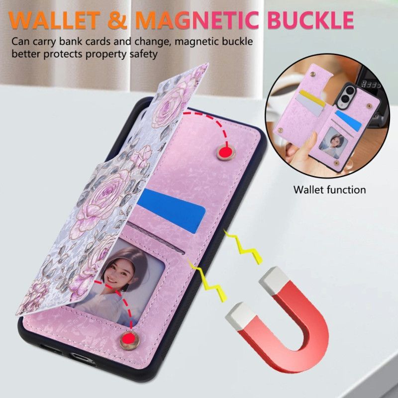 Coque Samsung Galaxy S25 Edge Porte-Cartes Floral