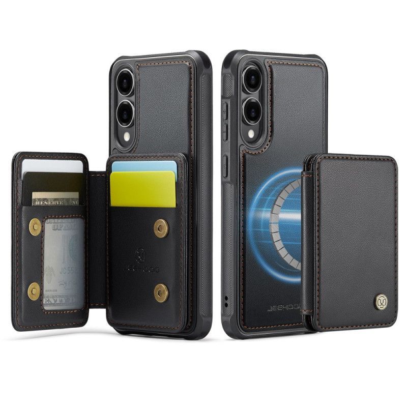 Coque Samsung Galaxy S25 Edge Porte-Cartes Magnétique Détachable JEEHOOD
